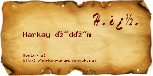 Harkay Ádám névjegykártya